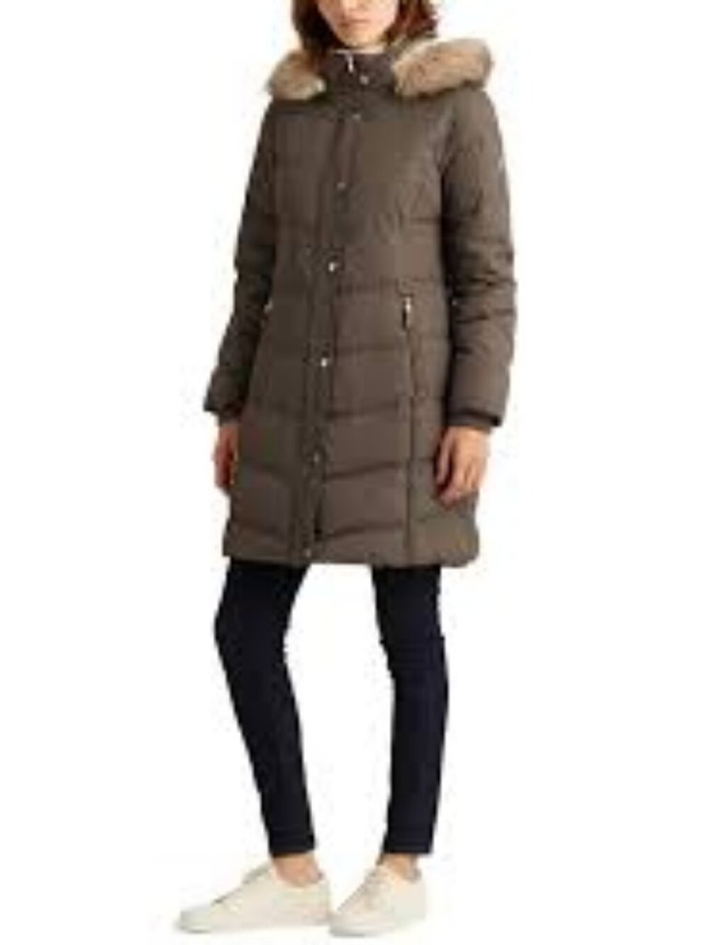46 - NWT LAUREN RALPH LAUREN FAUX FUR HOODED PUFFER JACKET